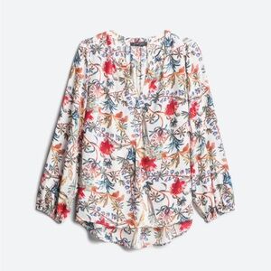 FAITH + ZOE- Kamran Split Neck Blouse- 1X- Stitch Fix - great for year round